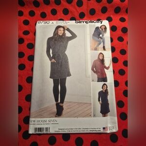 New Uncut Simplicity Dress & Tunic Sewing Pattern XS-XL